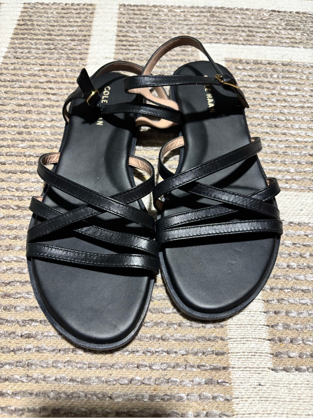 Cole Haan Black Multi-Strap Women's Sandals